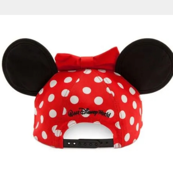 Disney | Minnie Mouse Polkadot Girls Hat Baseball Cap w/ Ears Disney Parks Hat - Picture 4 of 5